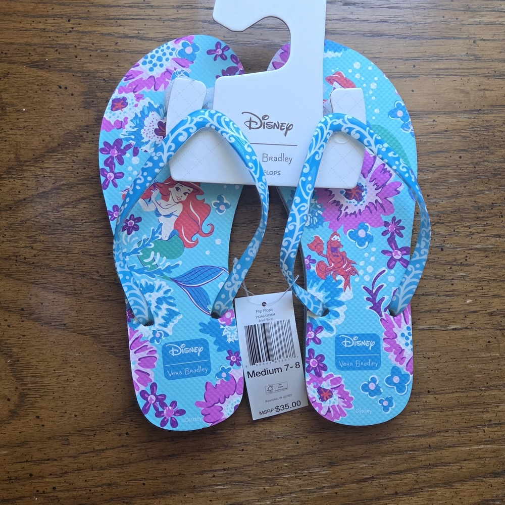 Vera Bradley Sandals - Blue and Pink Floral